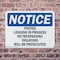 Signmission Posted Logging In Progress No Trespassing OSHA Notice Sign, Plastic, 10in W x 7in L, 2PK OS-2PACK-NS-P-710-L-17717 - alternate 5